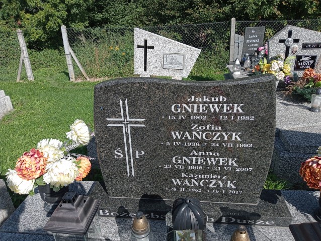 Anna Gniewek 1908 Chełmiec - Grobonet - Wyszukiwarka osób pochowanych